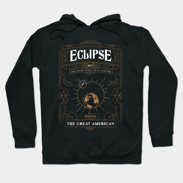 Great American Eclipse: Art Deco Hoodie by Black Otter